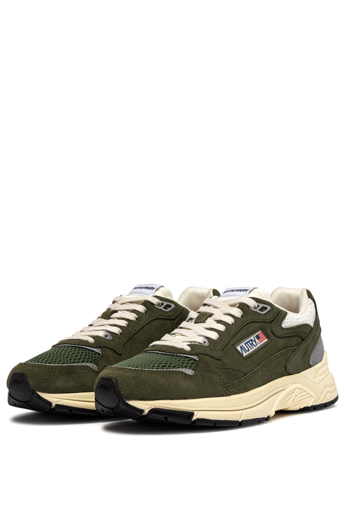Autry Sneaker Hyperway uomo in camoscio e mesh Salvia/Marshmallow HYLM UM24 SALV/MARSH