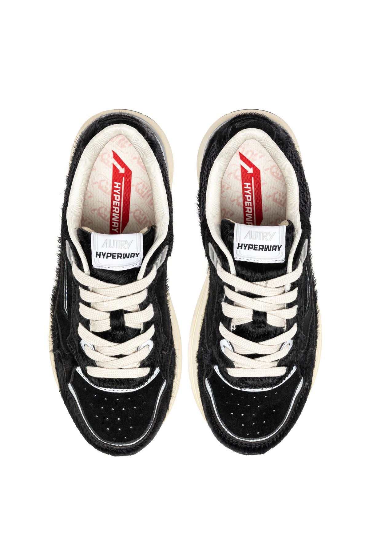 Autry Sneaker Hyperway donna in cavallino-camoscio-mesh total black HYLW WM02 BLK/BLK
