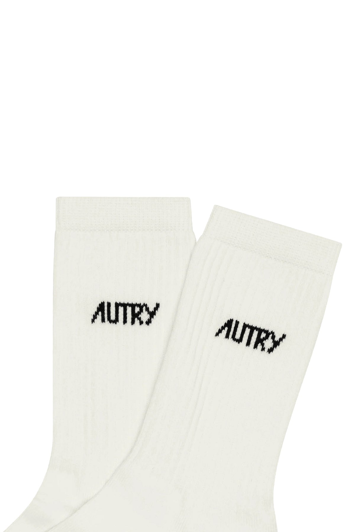Autry Calze in cotone con lettering Cream/Black SOPU 0550 CREAM/BLK