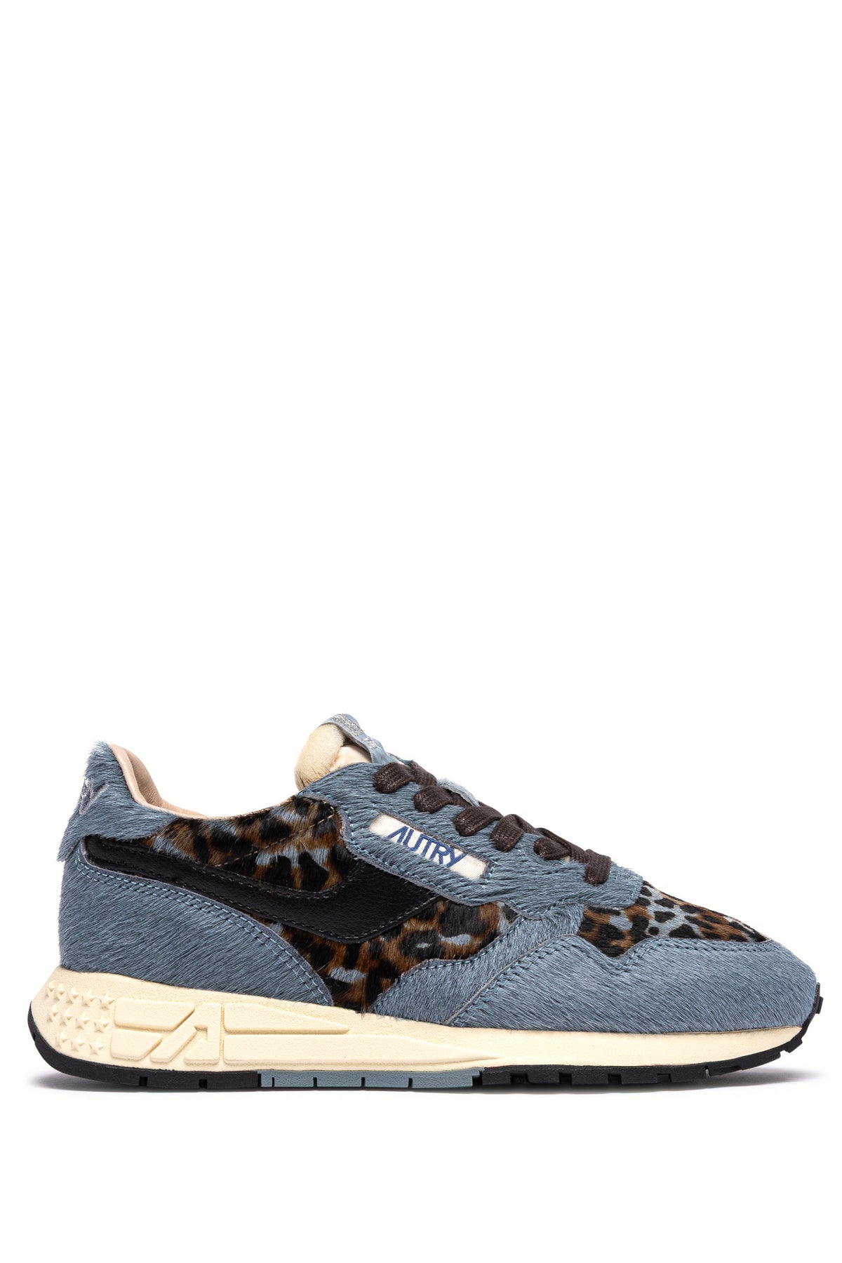 Autry Sneaker Reelwind donna in cavallino-pelle Blue Grey/nero WWLW OG02 BLUGR/BLK