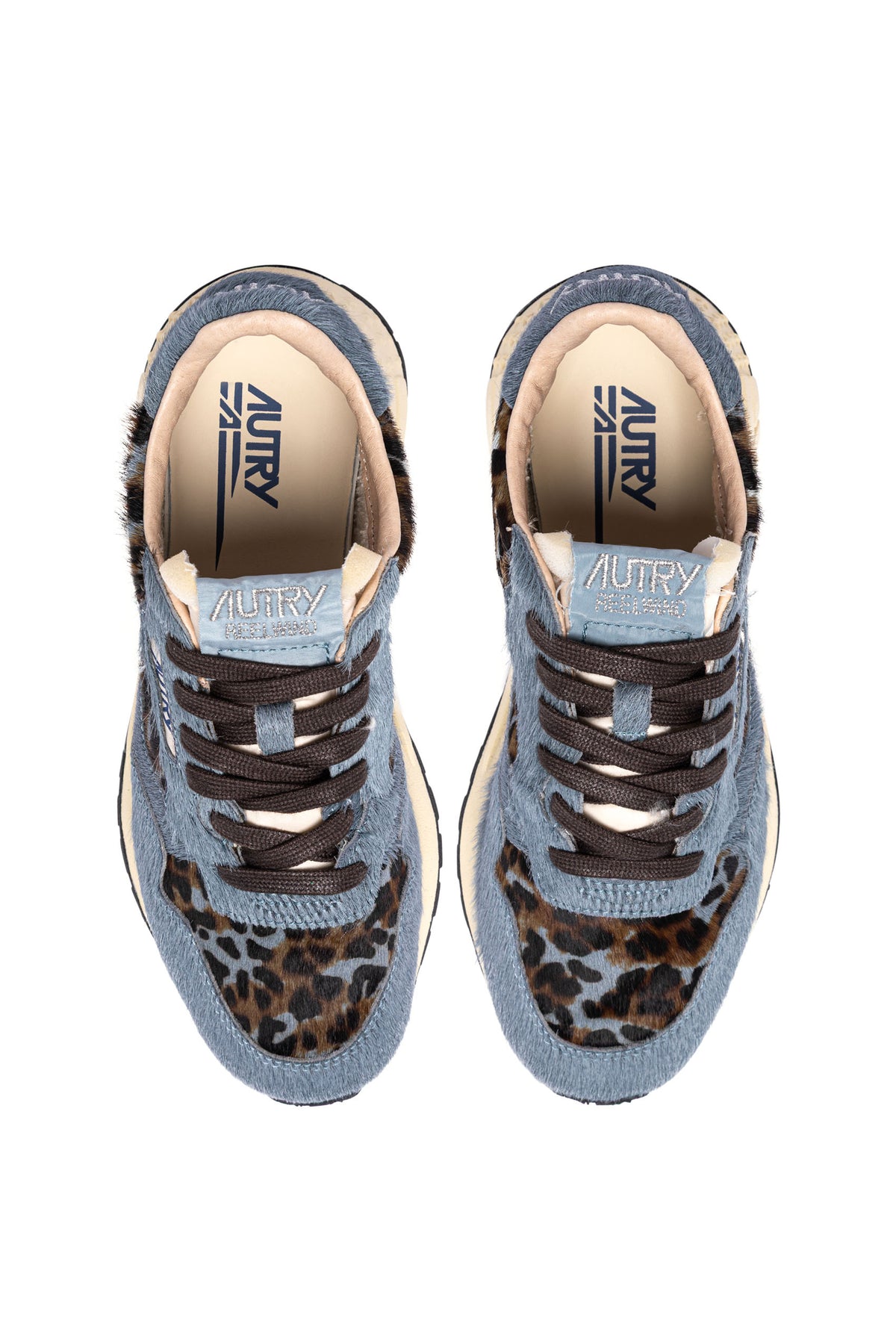 Autry Sneaker Reelwind donna in cavallino-pelle Blue Grey/nero WWLW OG02 BLUGR/BLK