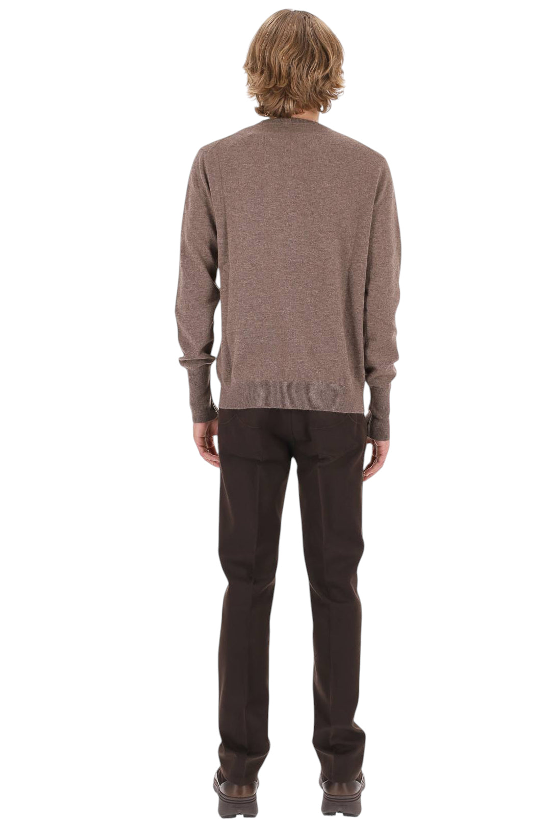 Ballantyne Maglia girocollo in cashmere 1 filo fantasia Diamond B2P000 12KA8/2 94545