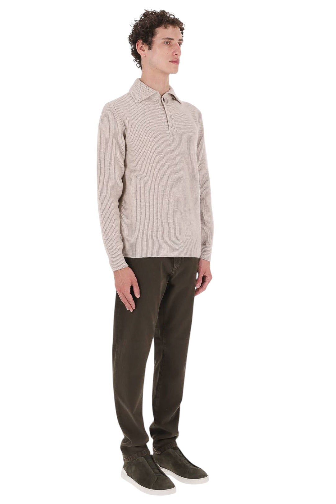 Ballantyne Polo-maglieria a costine in lana B2W201-7W067 15335