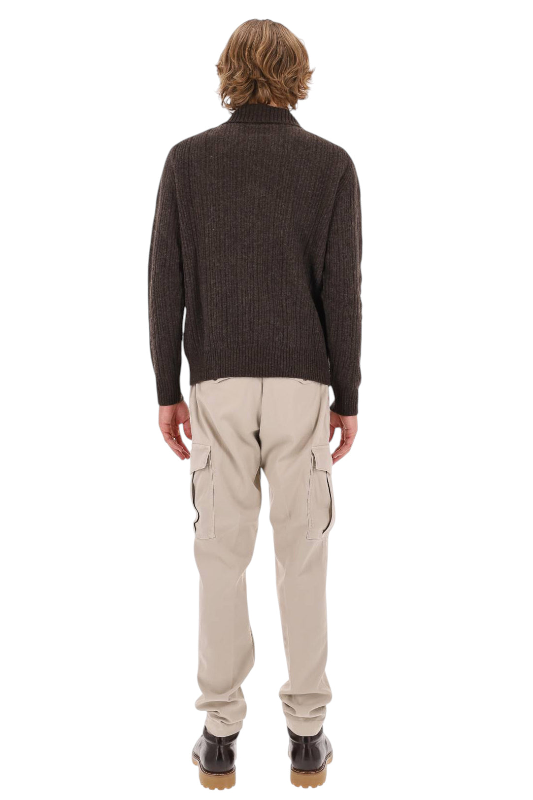 Ballantyne Maglia mezza zip in lana a trecce e coste ritorte B2W261 7W030 14724