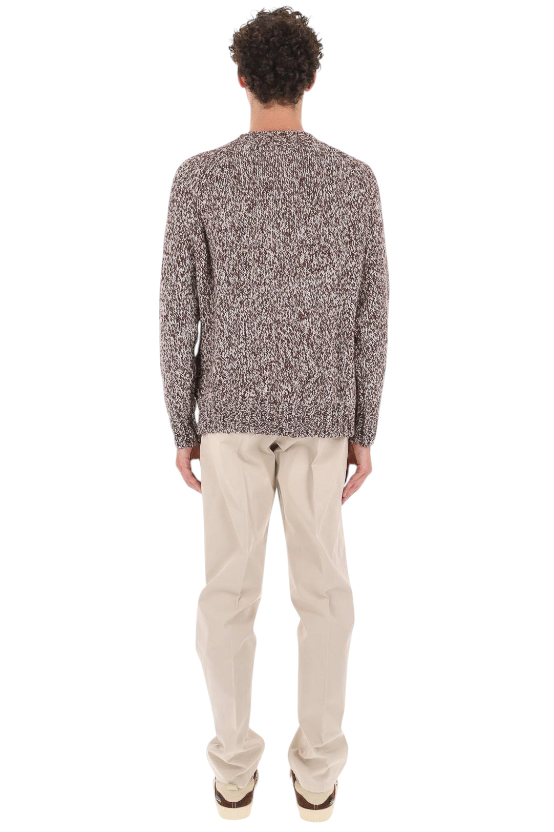 Ballantyne Maglia girocollo Raw Diamond mouliné in lana-alpaca B4P180 3W072 98156