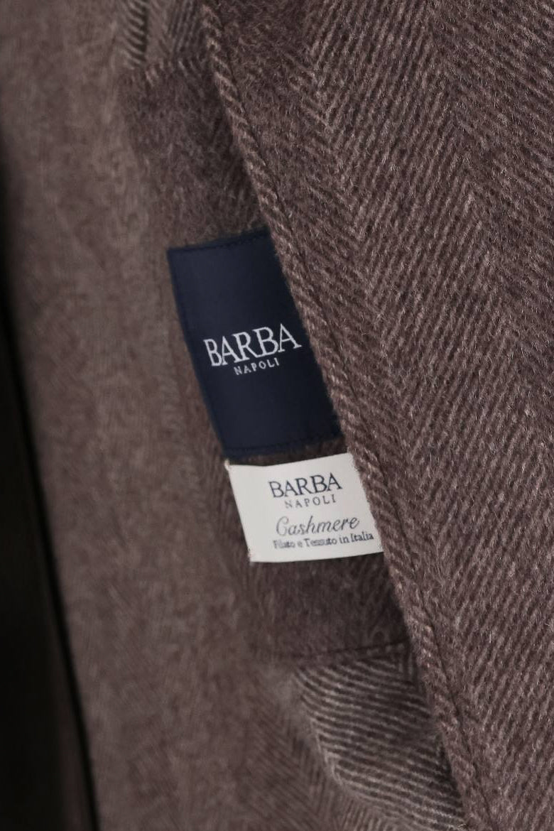 Barba Cappotto fantasia resca in puro cashmere 58075 0029