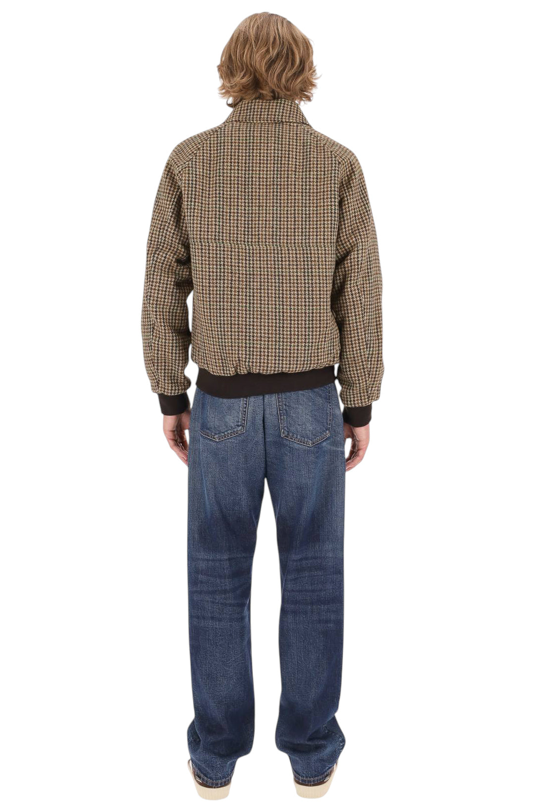 Camplin Giubbotto bomber Letter in lana pied-de-poule LETTER MO BGM