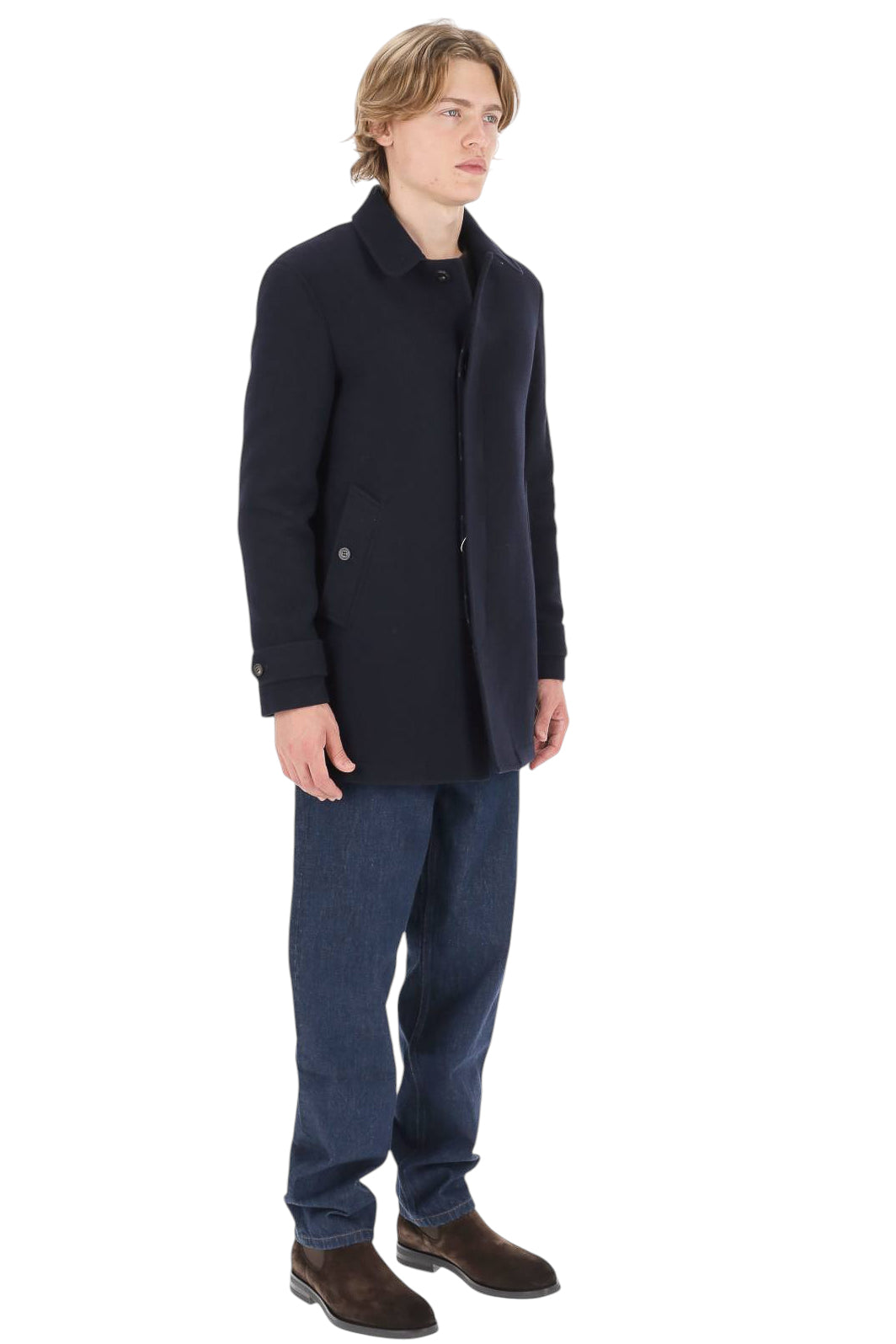 Camplin Cappotto North in lana NORTH OVERCOAT N BN