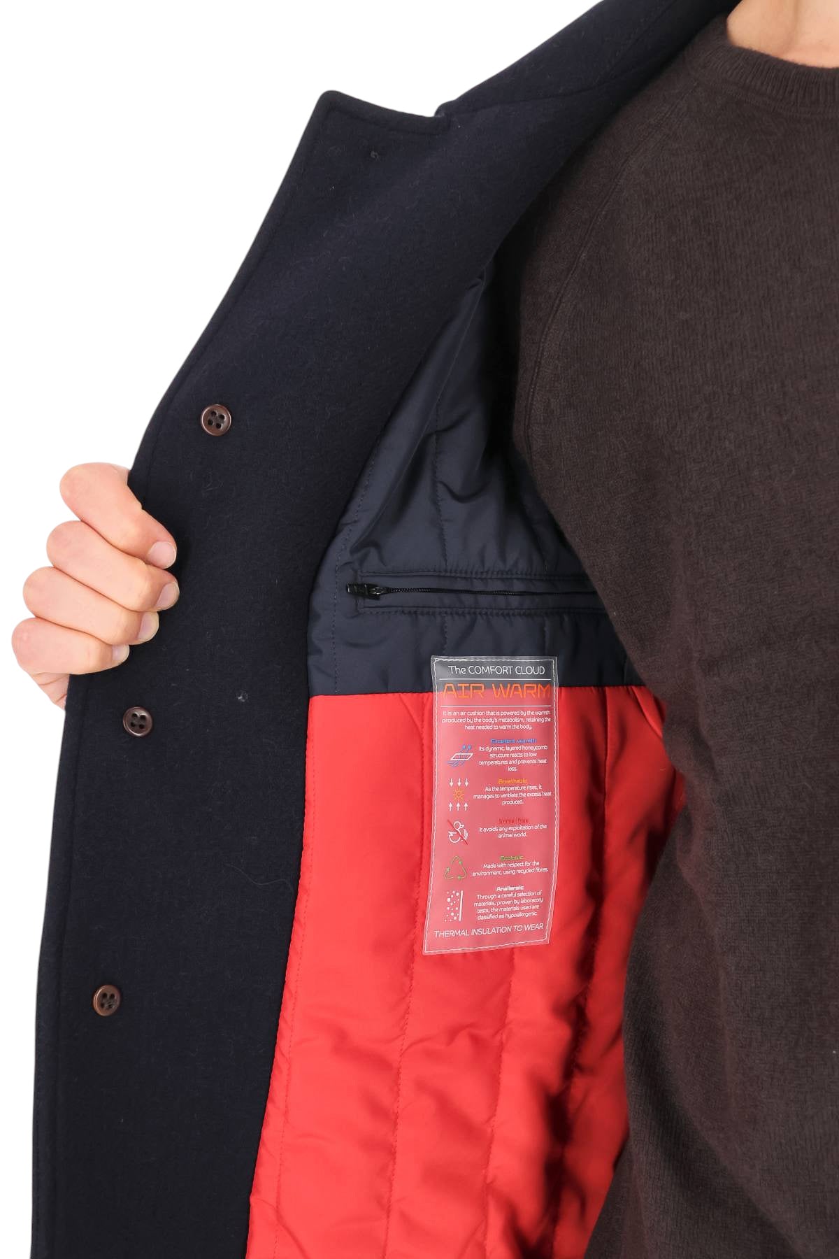 Camplin Cappotto North in lana NORTH OVERCOAT N BN