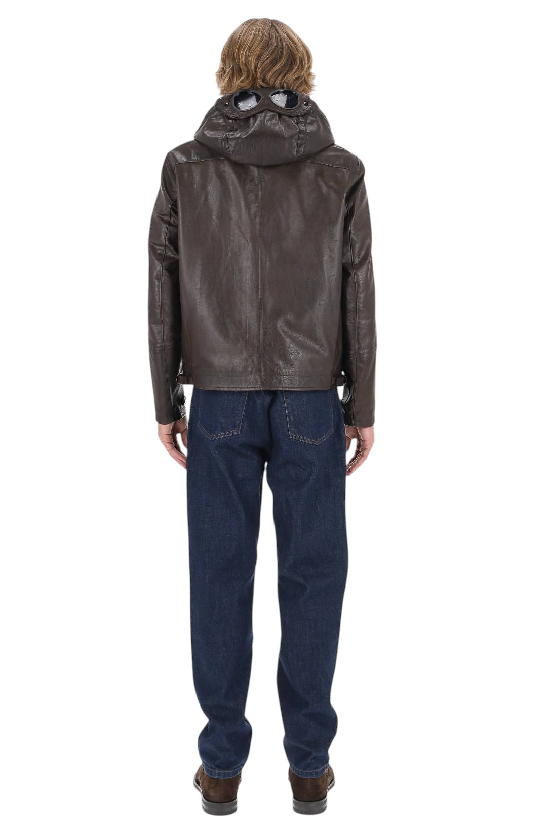 CP Company Giubbotto Goggle Jacket in pelle 21CMOW305A11 0457L 380