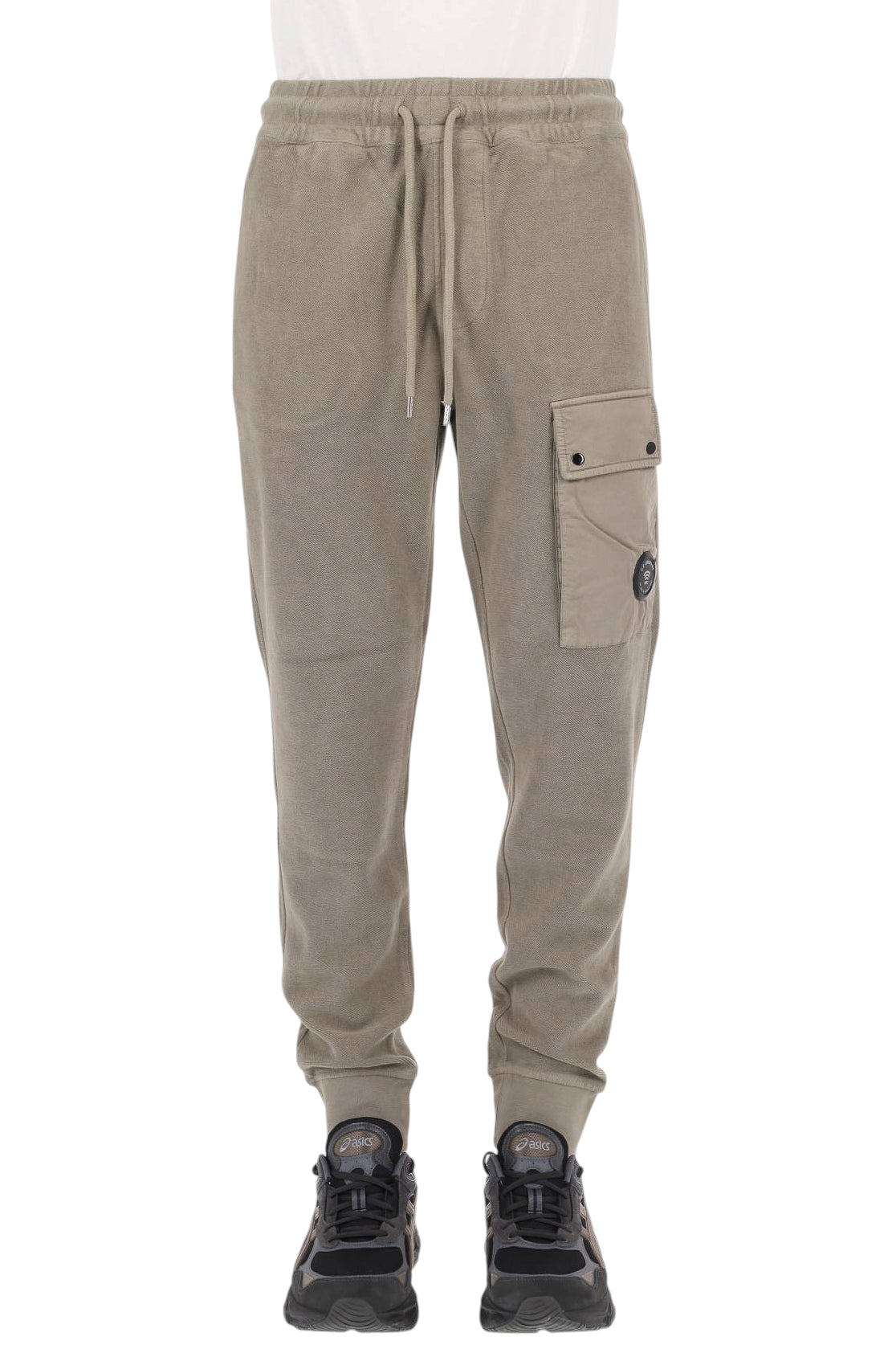CP Company Pantalone cargo in felpa in cotone Brushed Emerized 21CMSP191A00 6614G 356