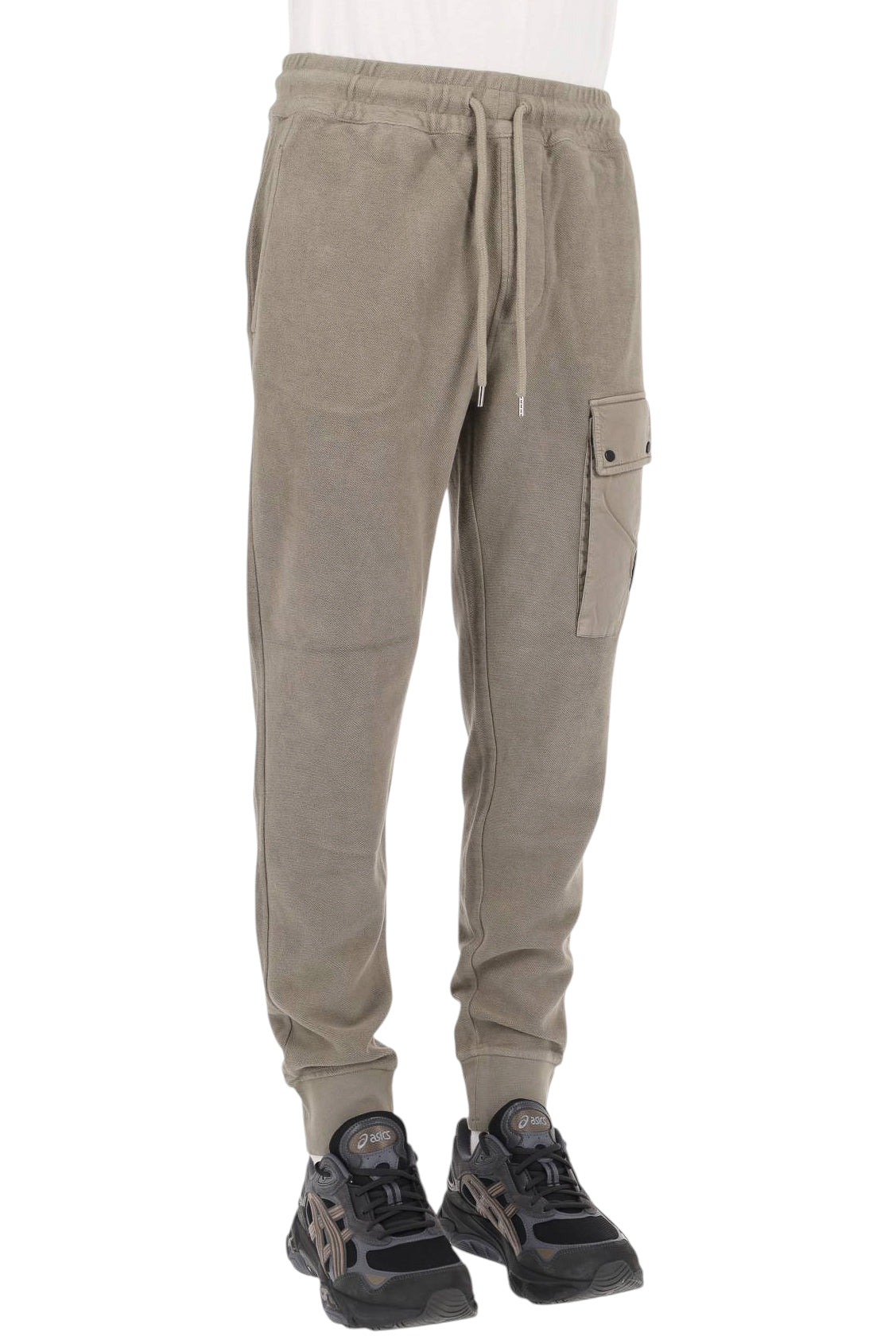CP Company Pantalone cargo in felpa in cotone Brushed Emerized 21CMSP191A00 6614G 356