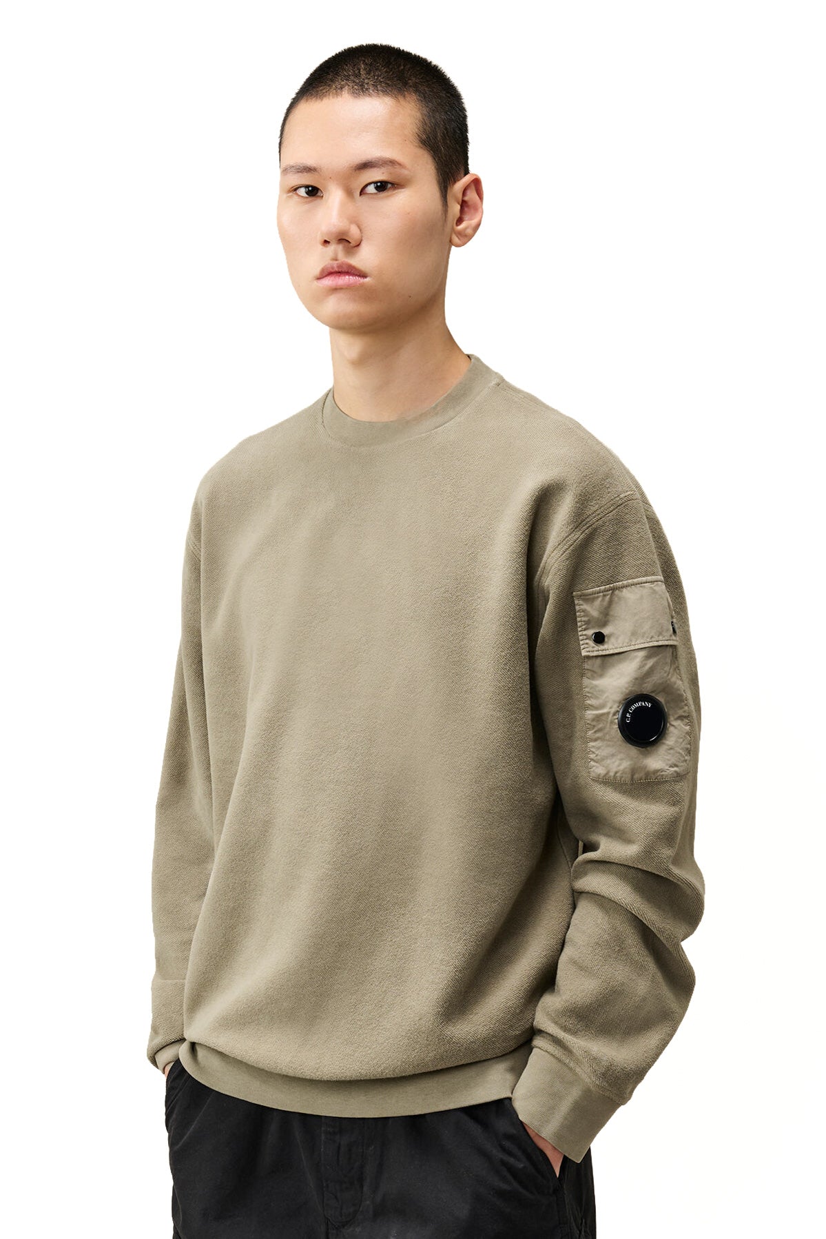 CP Company Felpa girocollo in cotone Brushed Emerized 21CMSS192A00 6614G 356