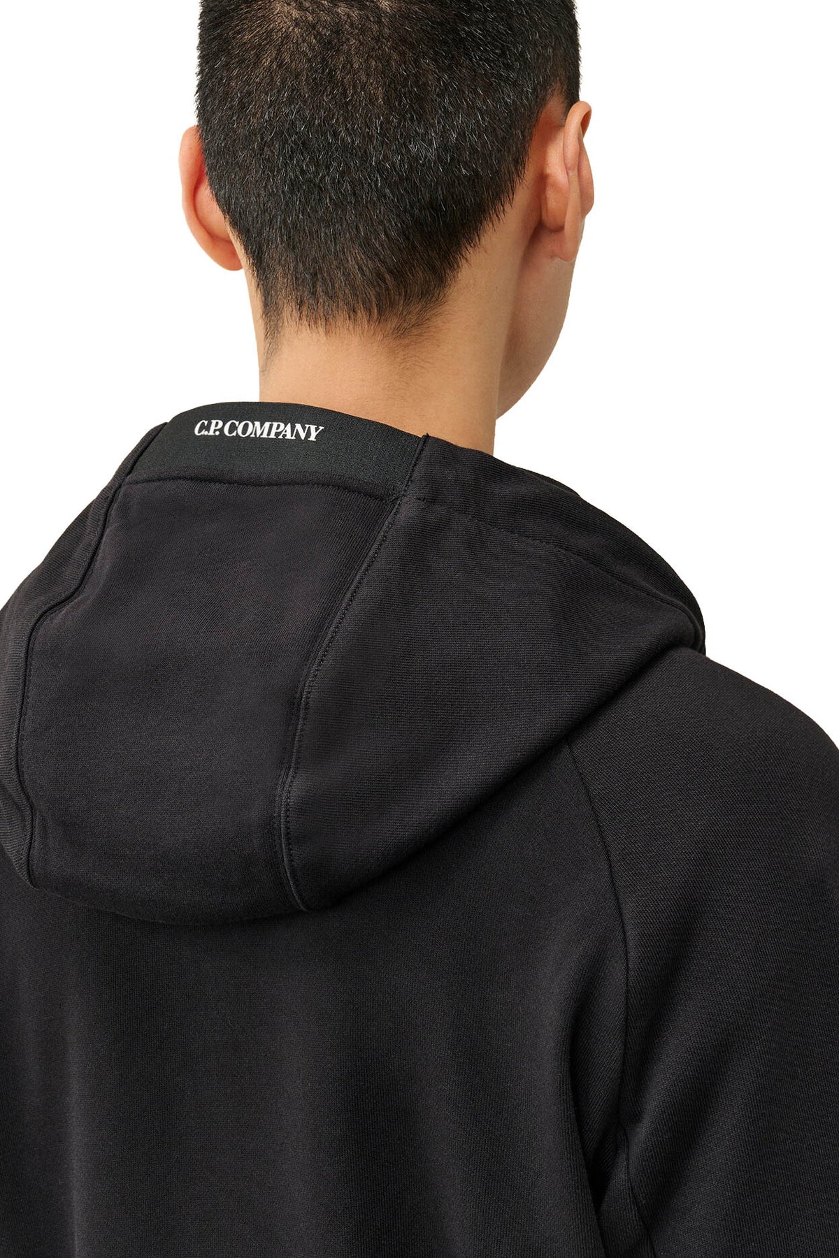 CP Company Felpa full zip con cappuccio in cotone Diagonal Raised Fleece con Lens RCCMSS716M00 5086W/2 999