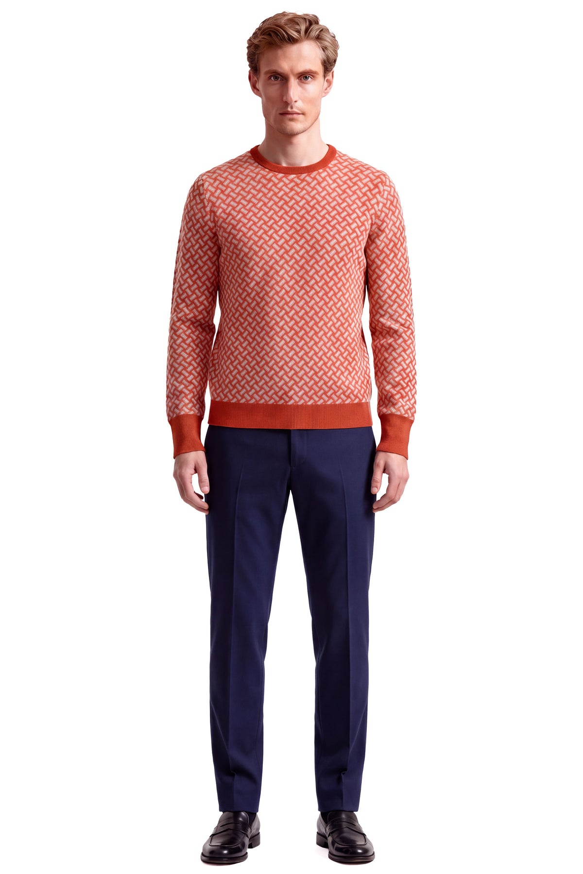 Drumohr Maglia girocollo biscottino in cashmere D2K103/2 BN06