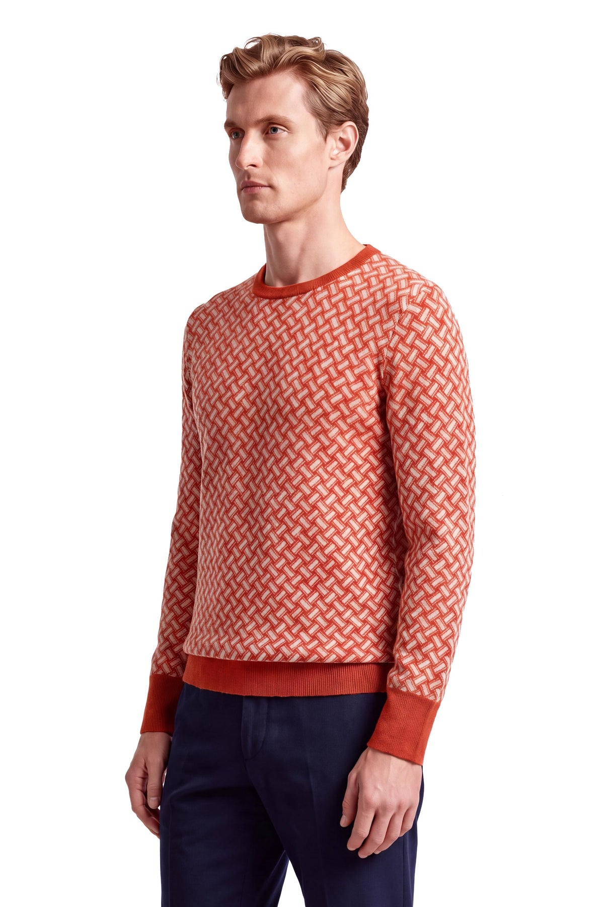 Drumohr Maglia girocollo biscottino in cashmere D2K103/2 BN06