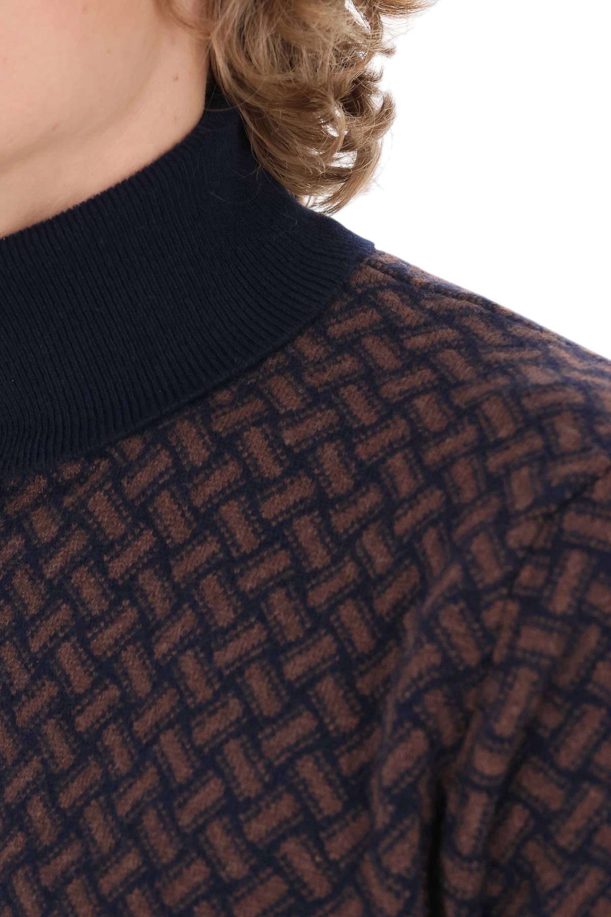 Drumohr Dolcevita in cashmere fantasia biscottino D2K104 BN10