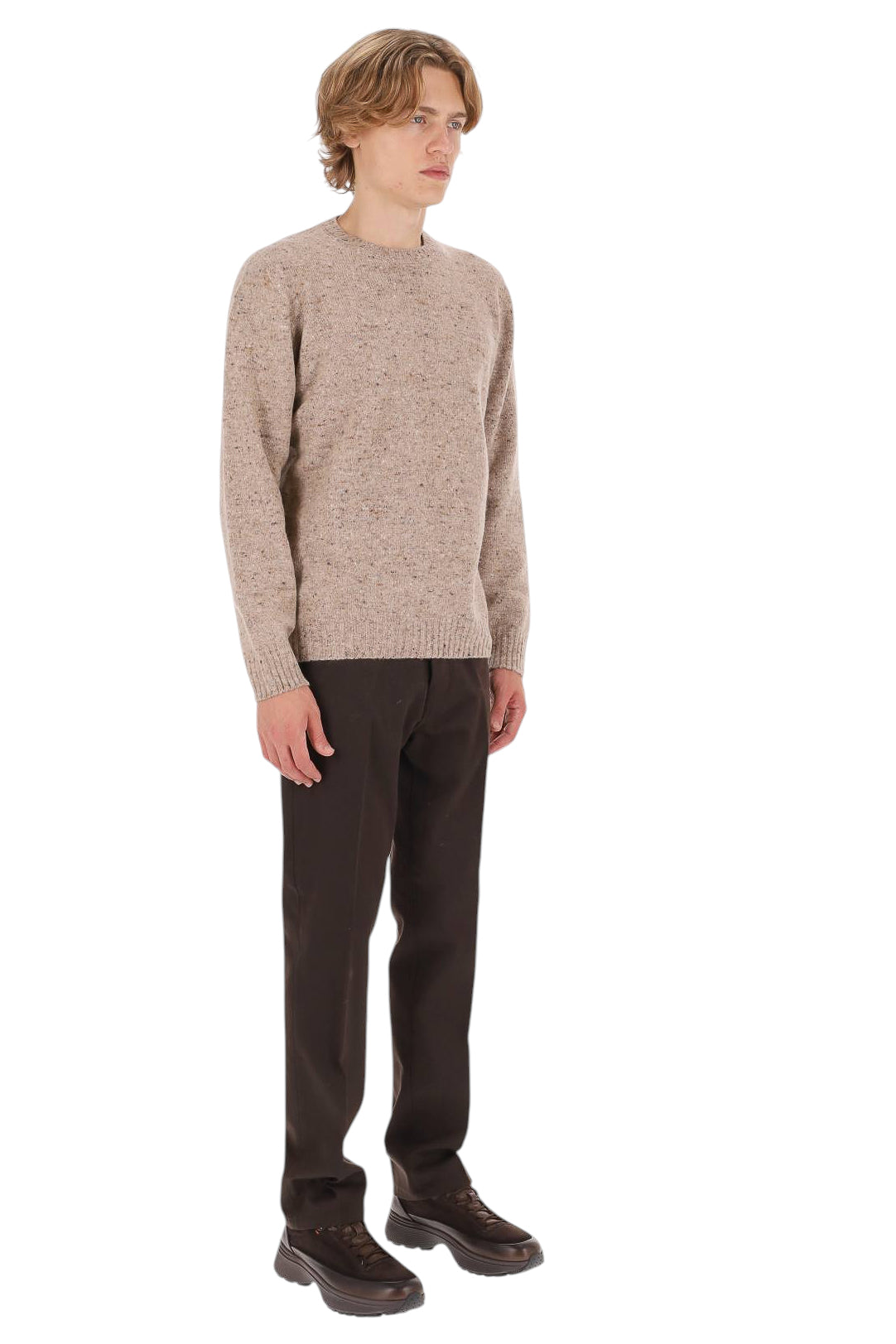 Drumohr Maglia girocollo sale e pepe in lana-cashmere D5SK103NL/2 520