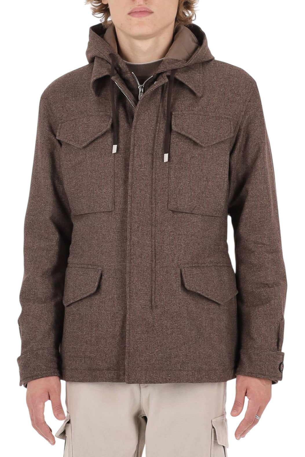 Eleventy Sahariana in lana-cotone-cashmere N75GBTN11 TES0N047 05