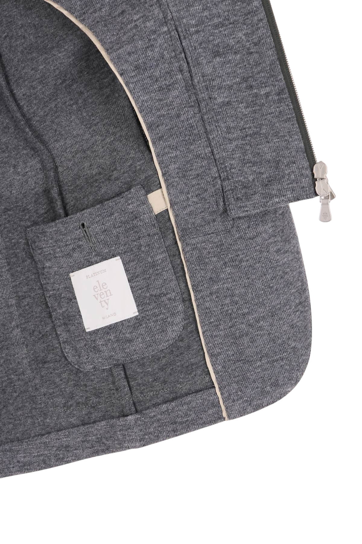 Eleventy Giacca in jersey di lana-cotone-cashmere con cappuccio N75GIAK06 TES0N176 14