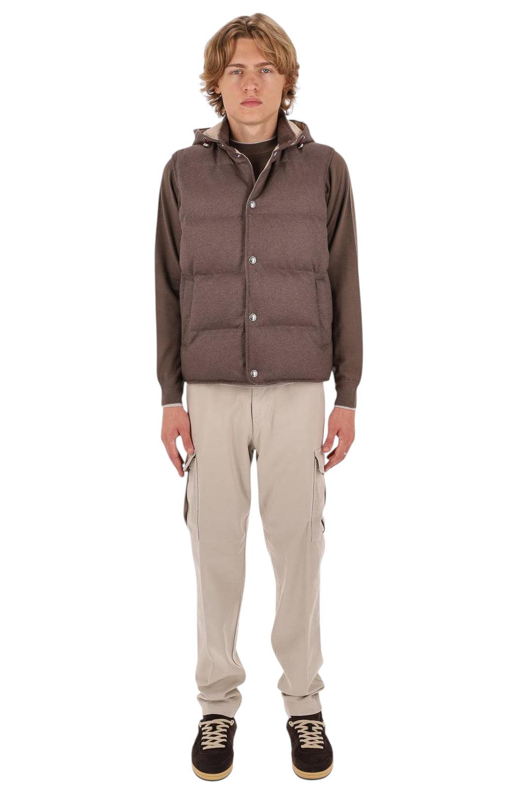 Eleventy Gilet imbottito in cashmere N75GILH04 TES0N168 05