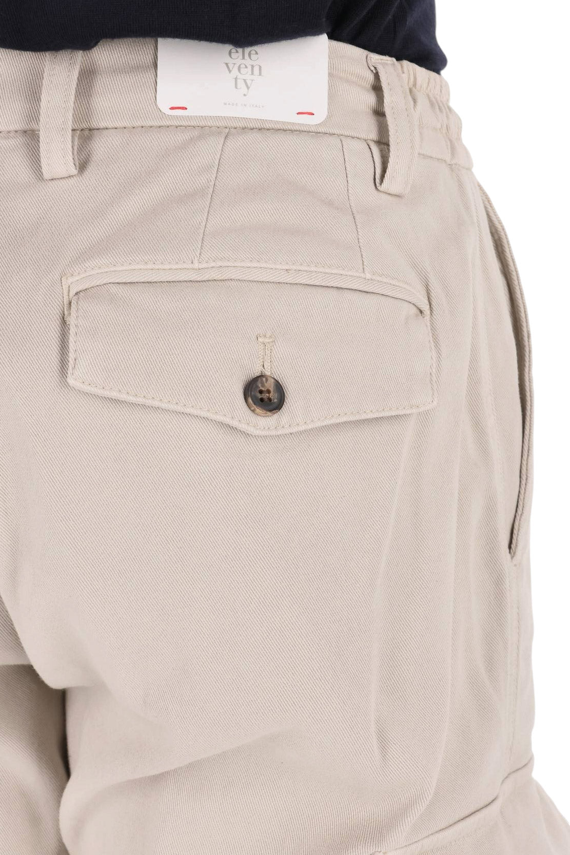 Eleventy Pantalone cargo in lyocell-cotone N75PANN05 TET0N002 02