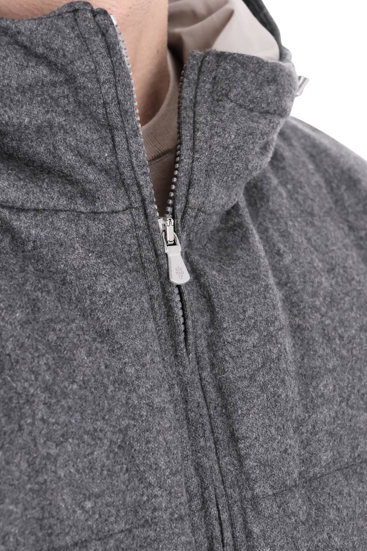 Eleventy Parka in cashmere imbottito in piuma con cappuccio N75SPON02 TES0N168 14