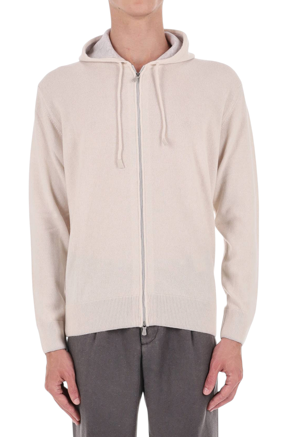 Eleventy Maglia full zip con cappuccio in cashmere X76MAGK33 MAG0K019 02-13