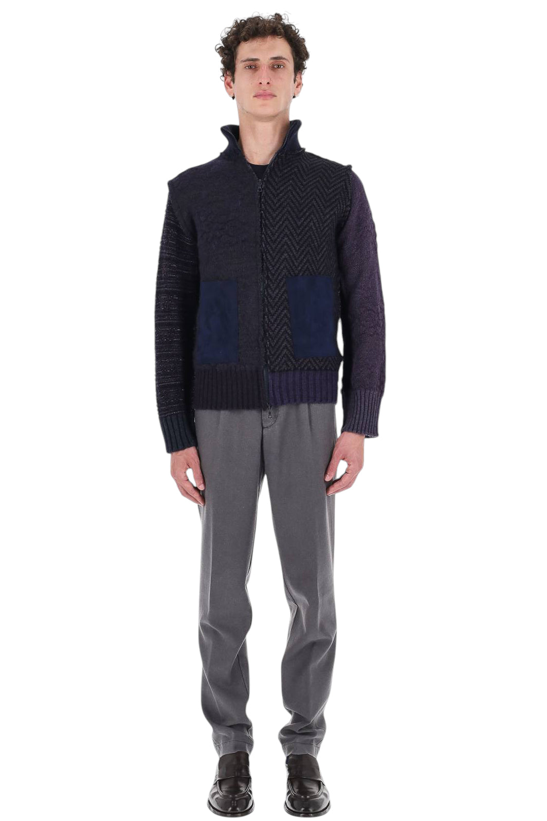 Essensi Maglia full zip Elba in lana-mohair-viscosa-alpaca ELBA/2 B
