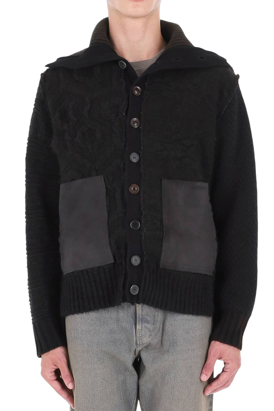 Essensi Cardigan Palermo con collo alto in lana-mohair-viscosa-alpaca PALERMO A