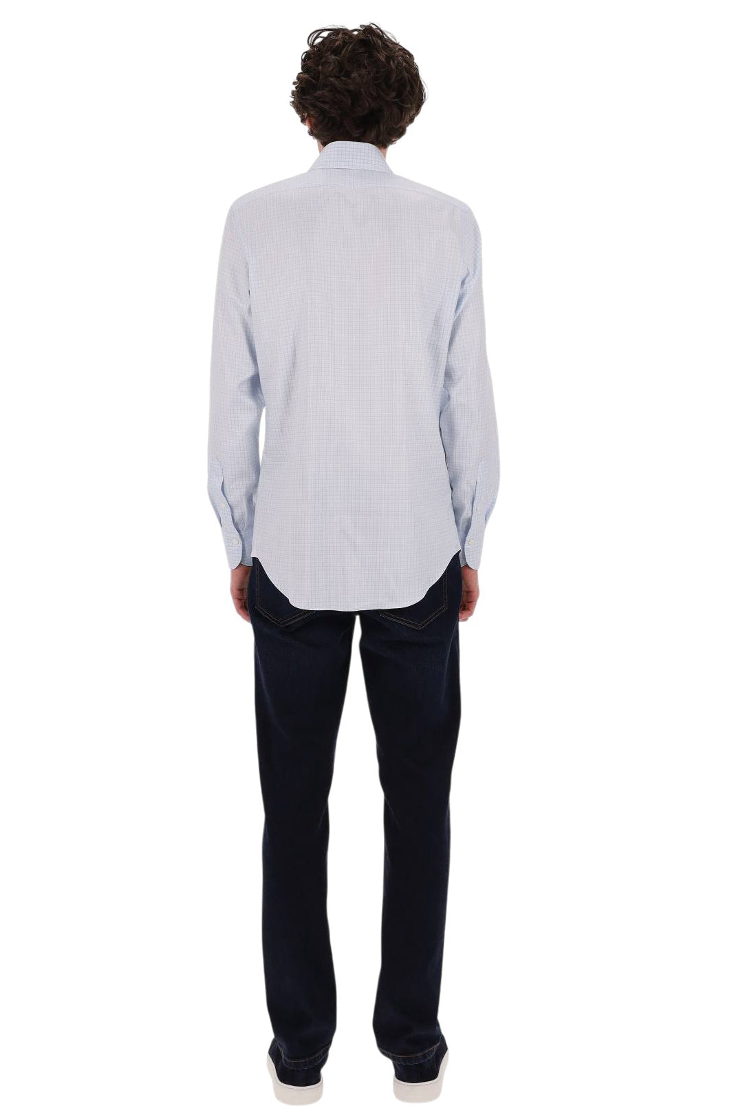 Finamore Camicia in cotone micro quadretto linea Milano ML 460187 C0784 02