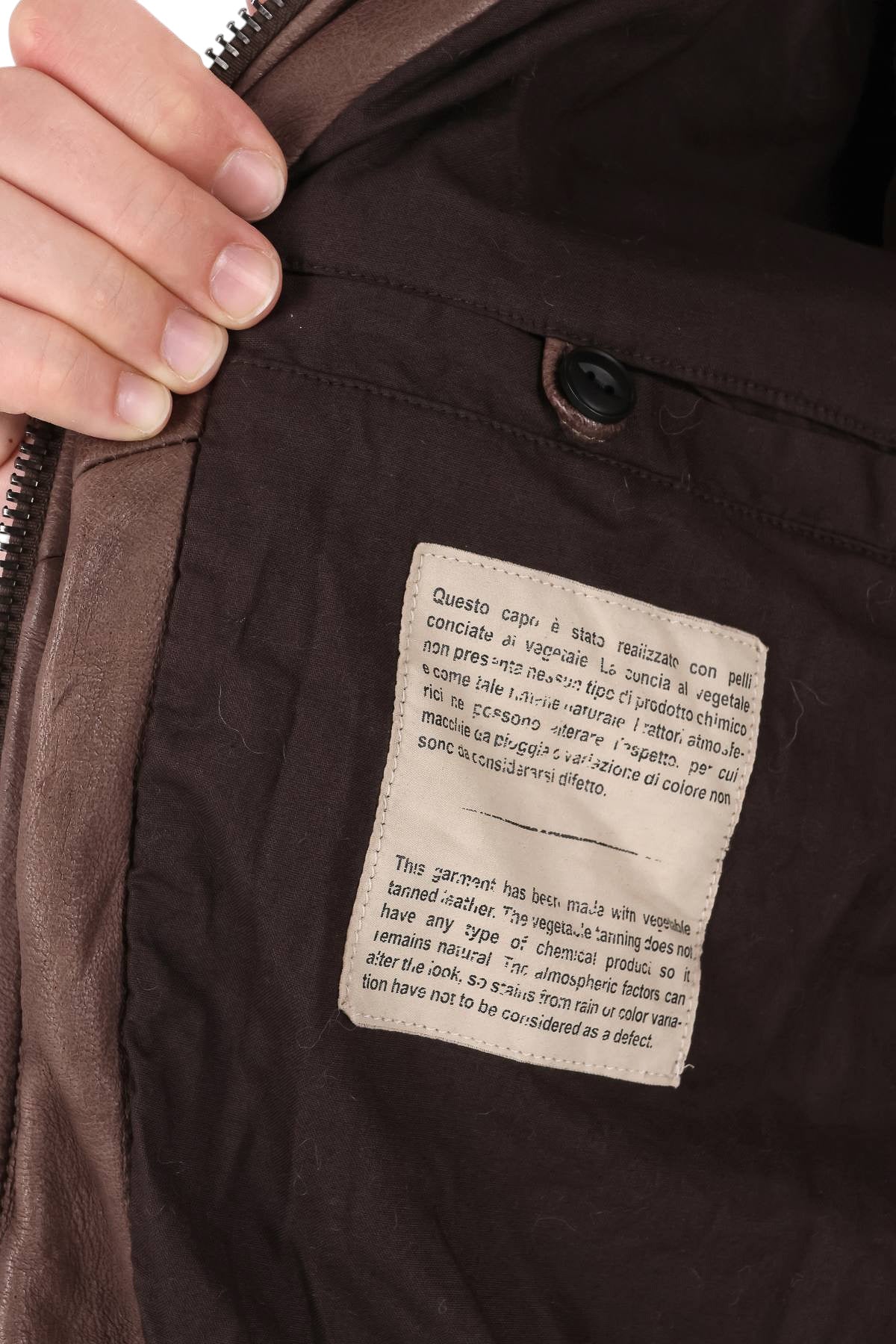 Giorgio Brato Giubbotto bomber artigianale in pelle delavé GU27F28091V BARK