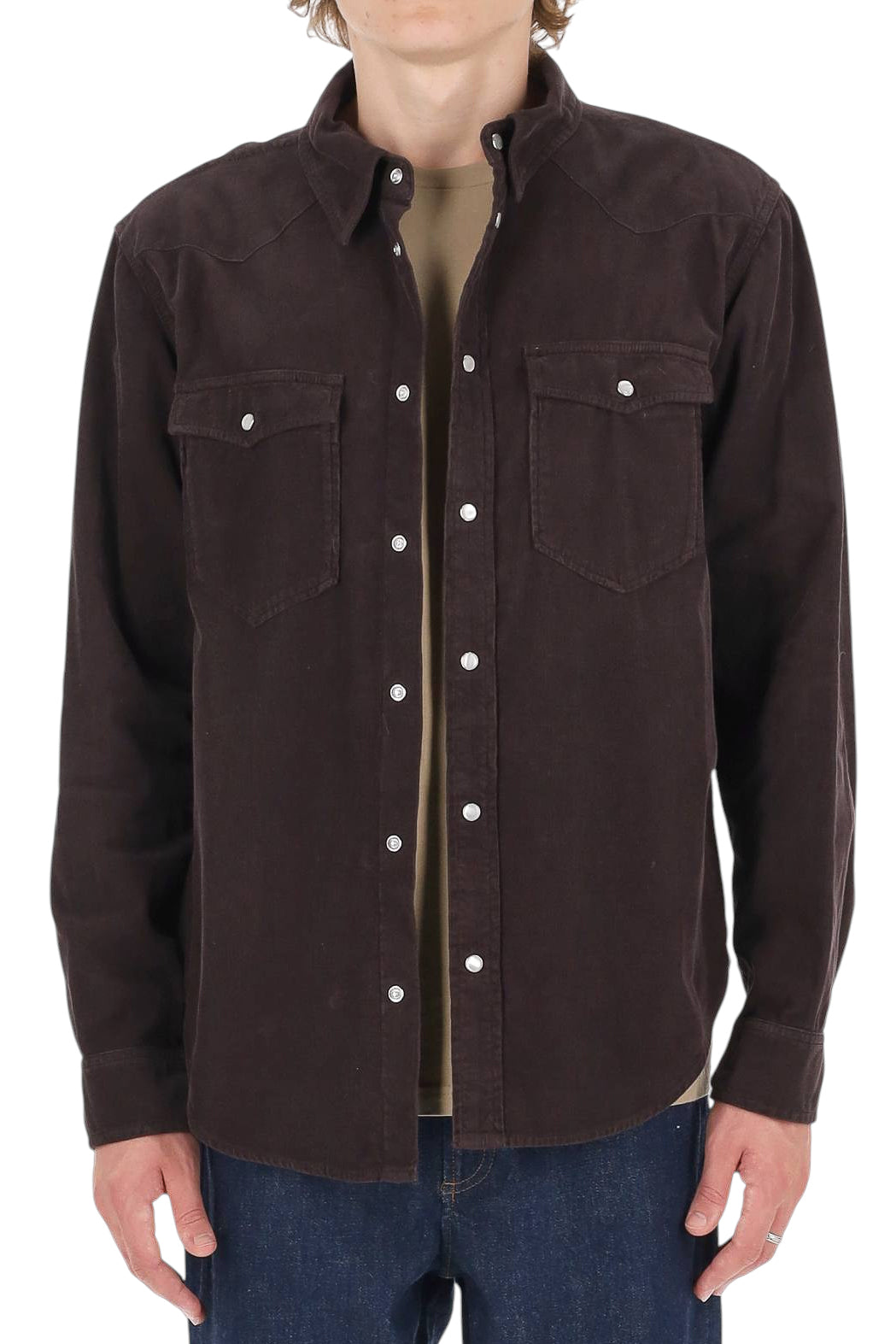 Isabel Marant Camicia Vasco in velluto 2000 righe CH0214HA-C1I10H 50CF