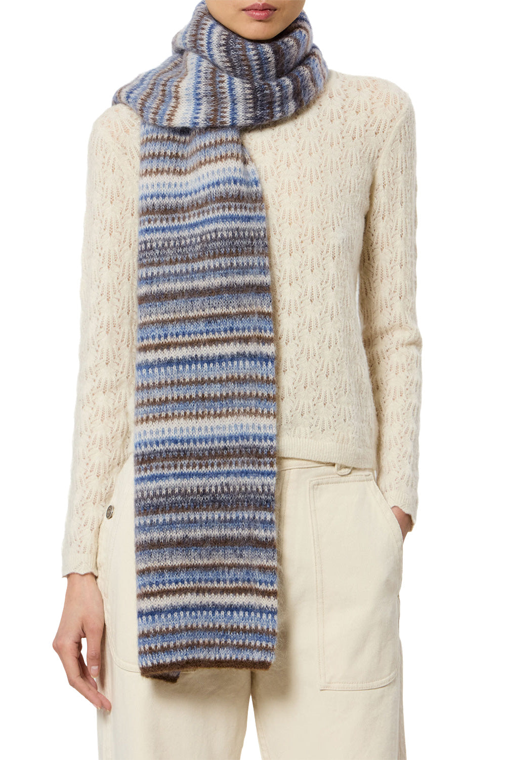 Isabel Marant Sciarpa Mouna a righe EC152MHA-D3D02J 30MI