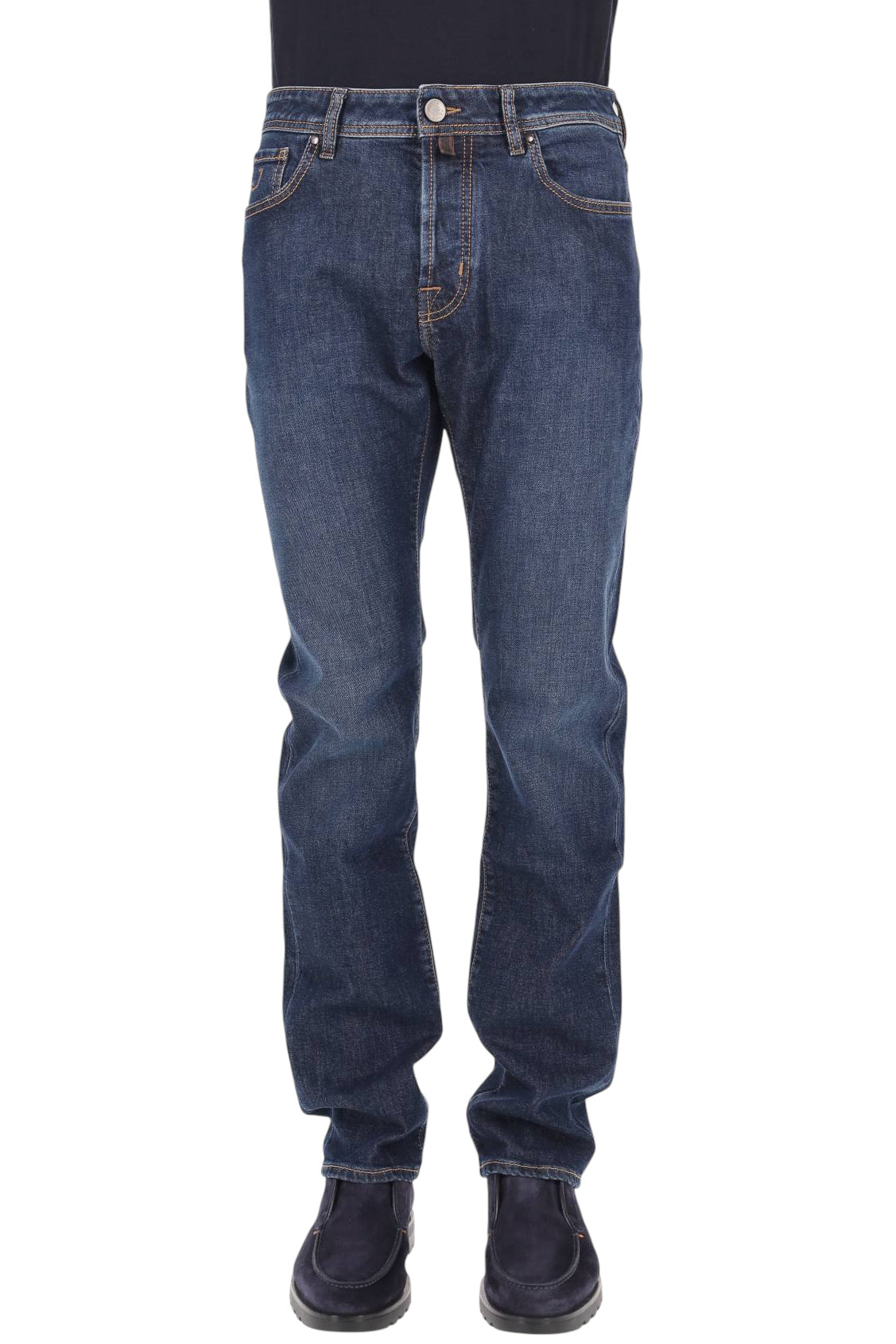 Jacob Cohen Jeans con etichetta in pelle intrecciata in cotone comfort Bard fit QE004 031 S4213 100D
