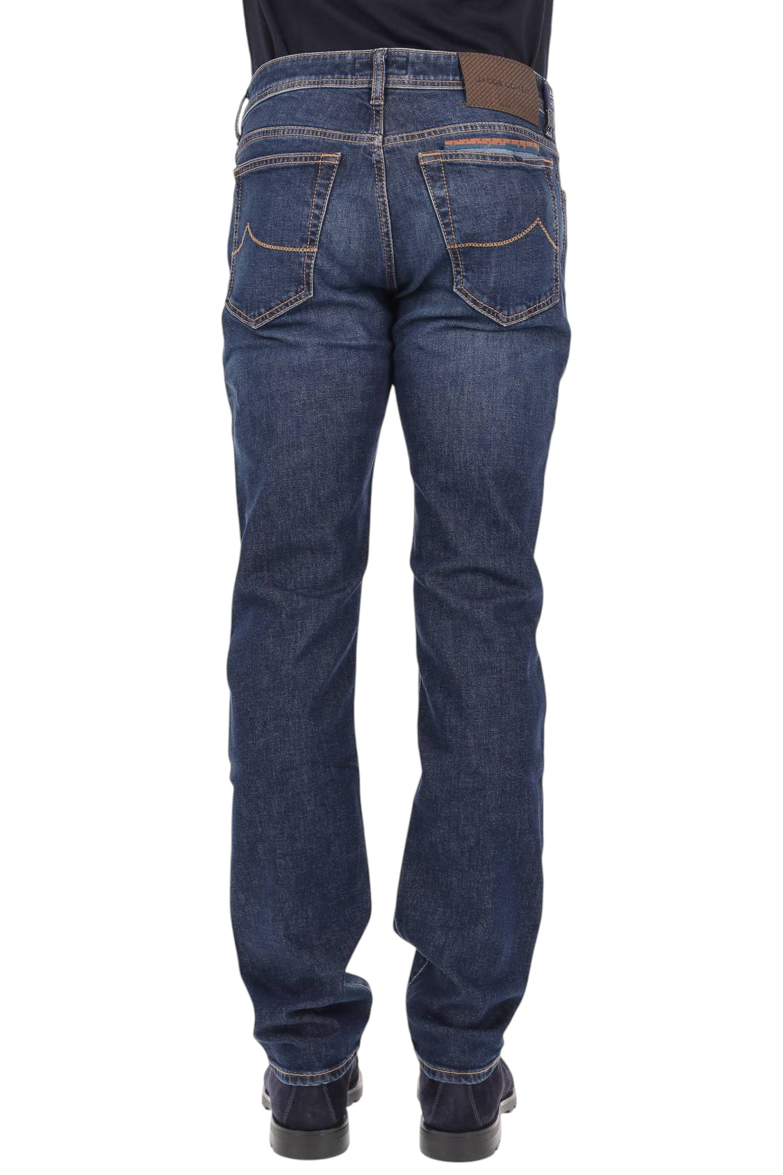 Jacob Cohen Jeans con etichetta in pelle intrecciata in cotone comfort Bard fit QE004 031 S4213 100D