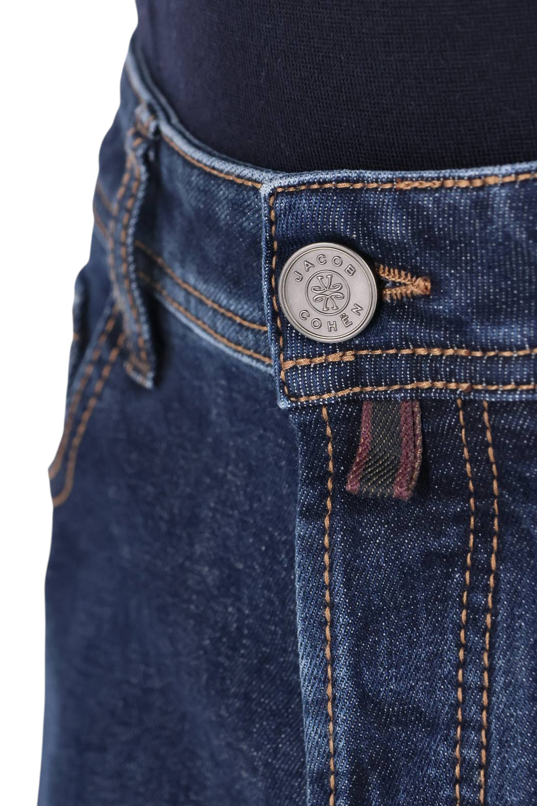 Jacob Cohen Jeans con etichetta in pelle intrecciata in cotone comfort Bard fit QE004 031 S4213 100D
