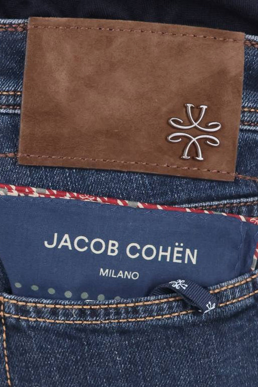 Jacob Cohen Jeans con etichetta in camoscio in cotone comfort Bard fit QE004 032 S4369 100D