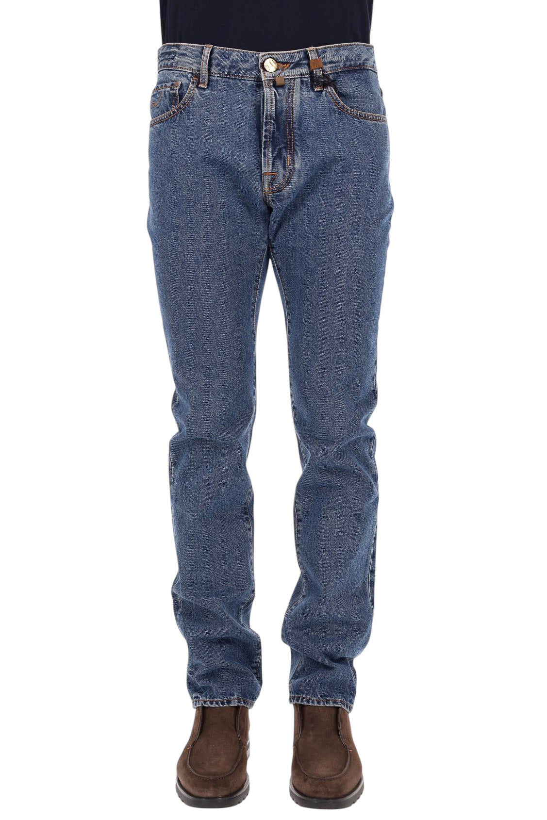 Jacob Cohen Jeans con etichetta in pelle in cotone Bard fit QM004 53C T783A 200D