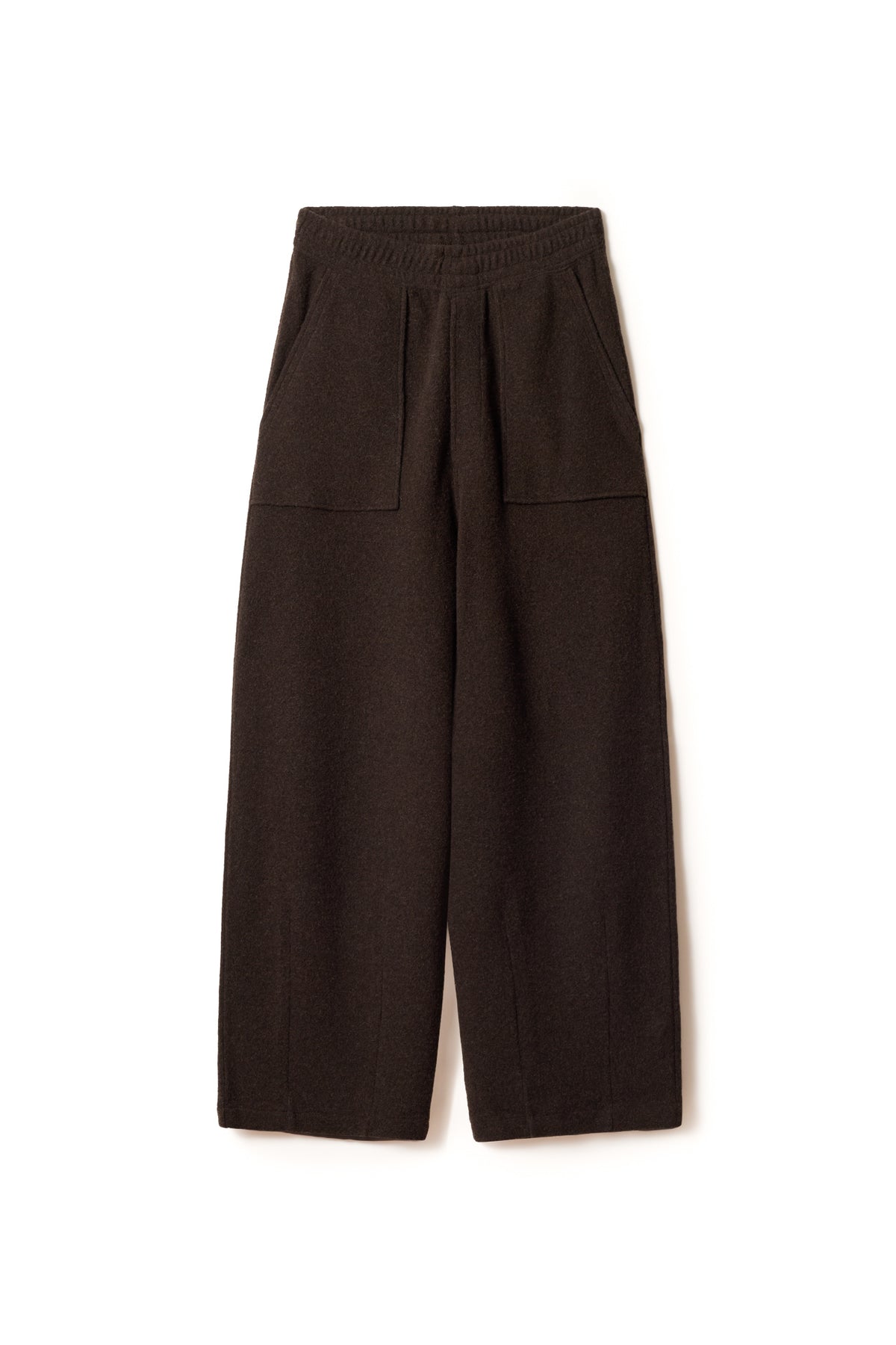 Maison Kitsuné Pantalone in felpa di cotone-lana MRMJG01KMBIS9 DARK WOOD