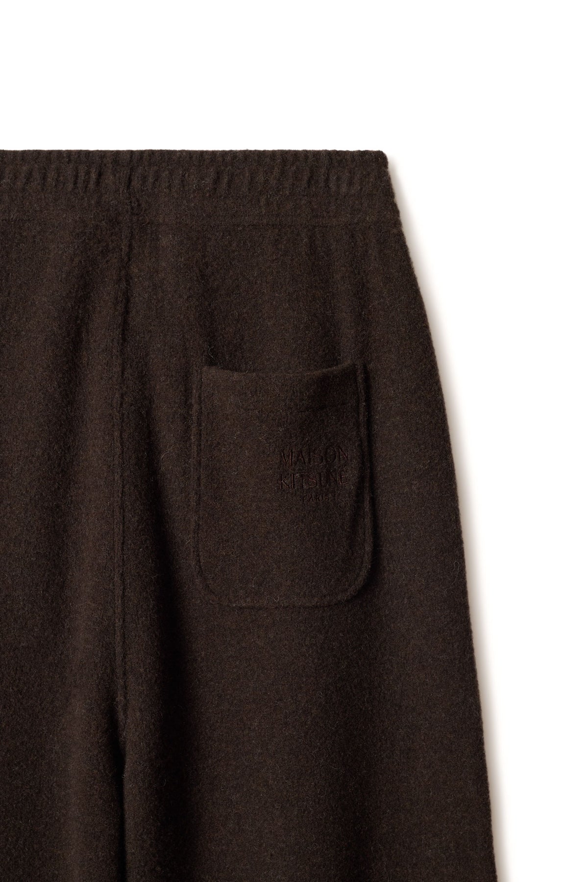 Maison Kitsuné Pantalone in felpa di cotone-lana MRMJG01KMBIS9 DARK WOOD