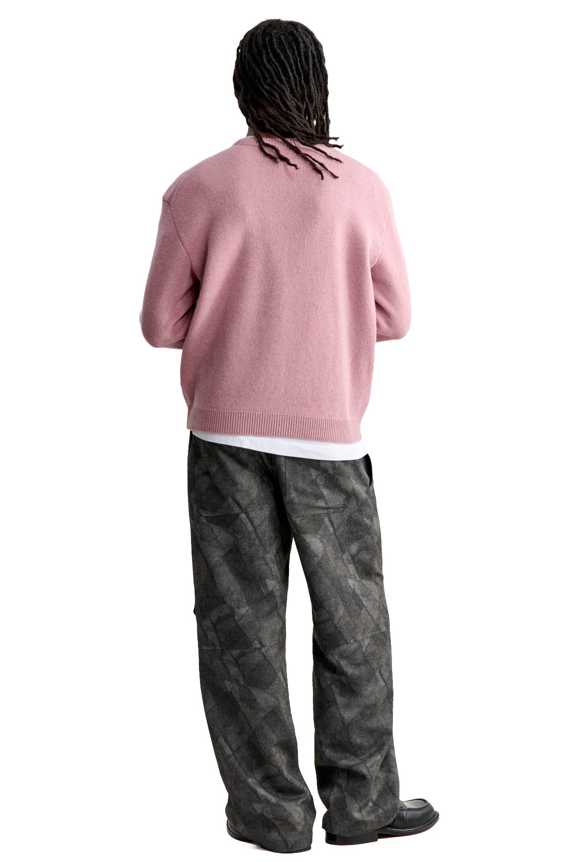 Maison Kitsuné Maglia girocollo Milano in lana di agnello con Fox Head MRMKJ15KT1180 DEEP ROSE