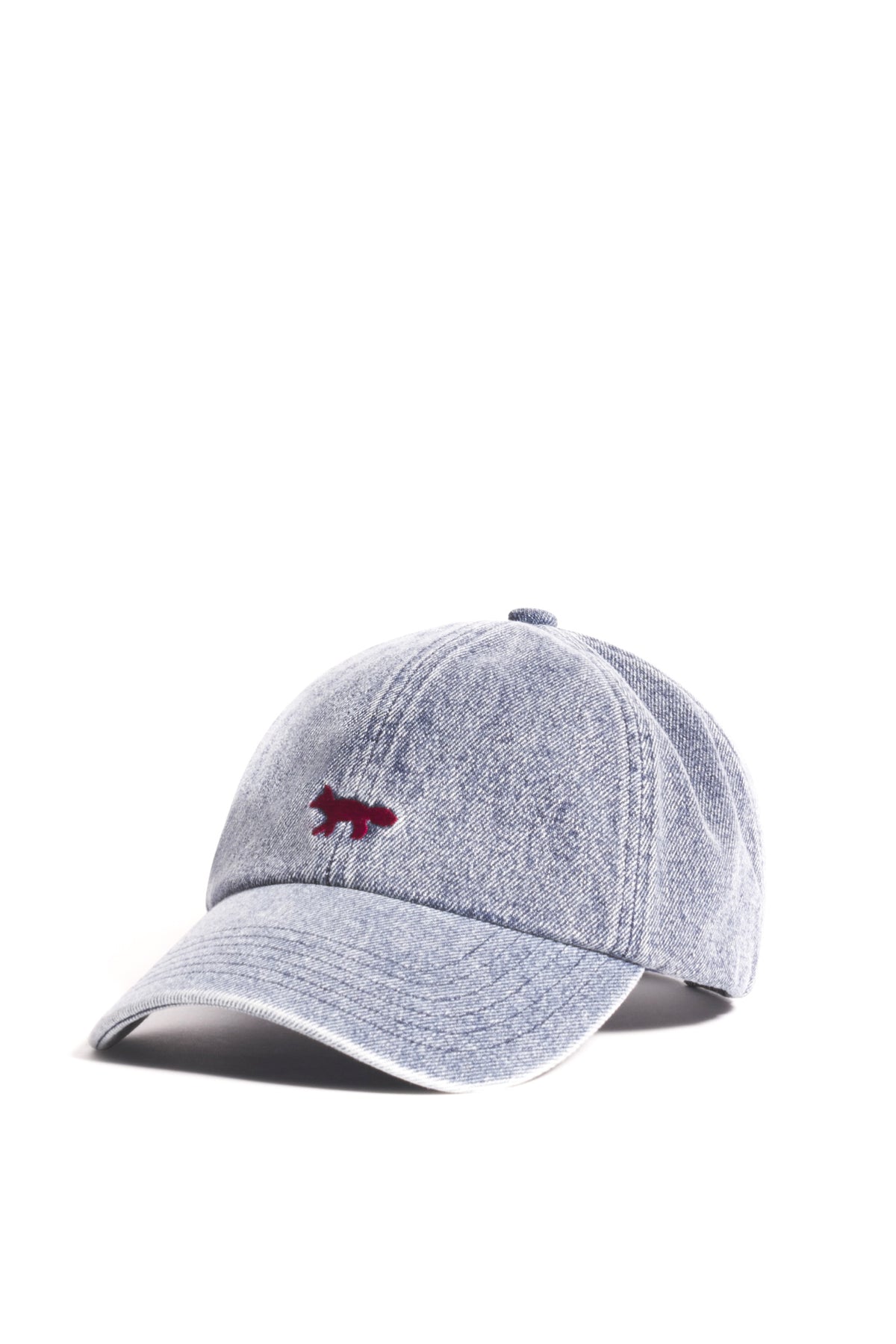 Maison Kitsuné Baseball in denim di cotone MRUAH04WD4025 INDIGO WASH