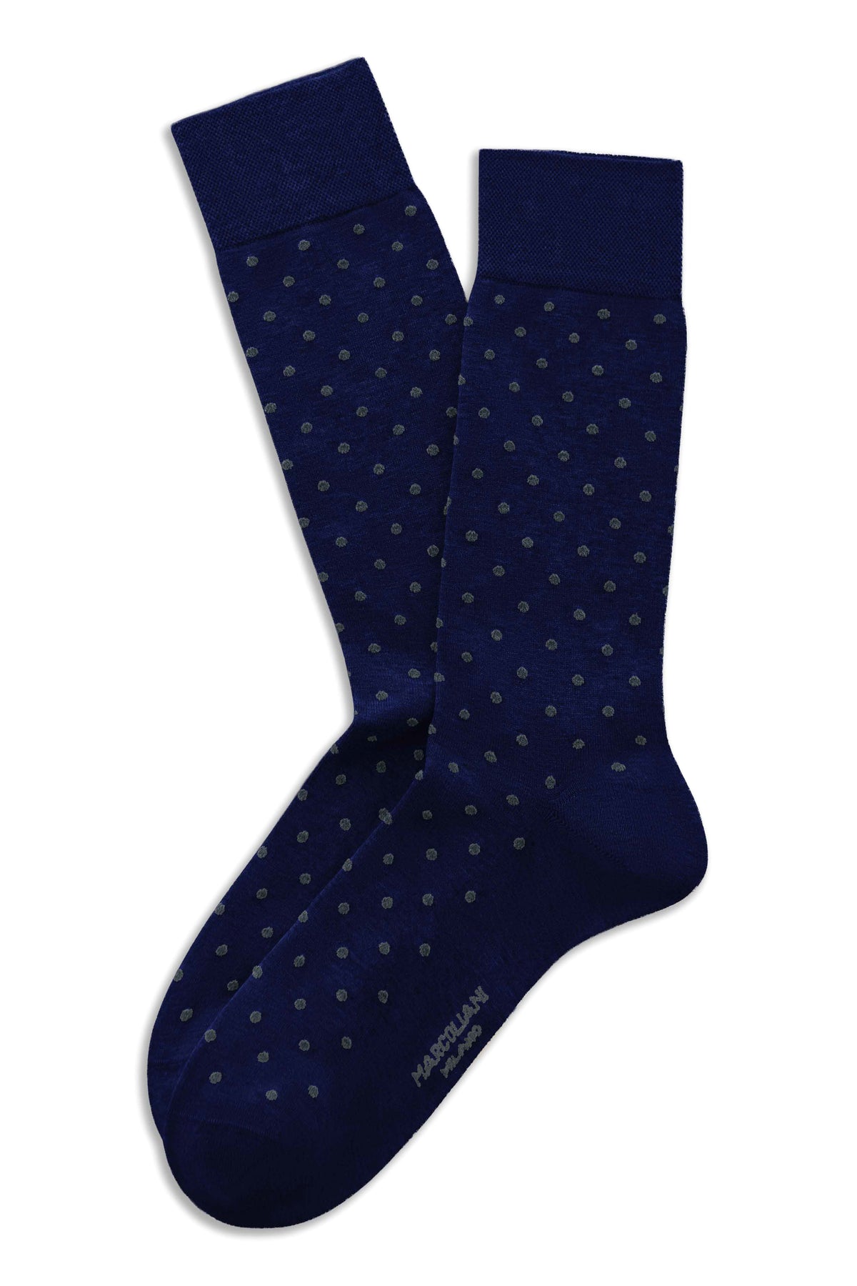 Marcoliani Calza a pois Tailor in cotone Pima al ginocchio MAR4899L 001