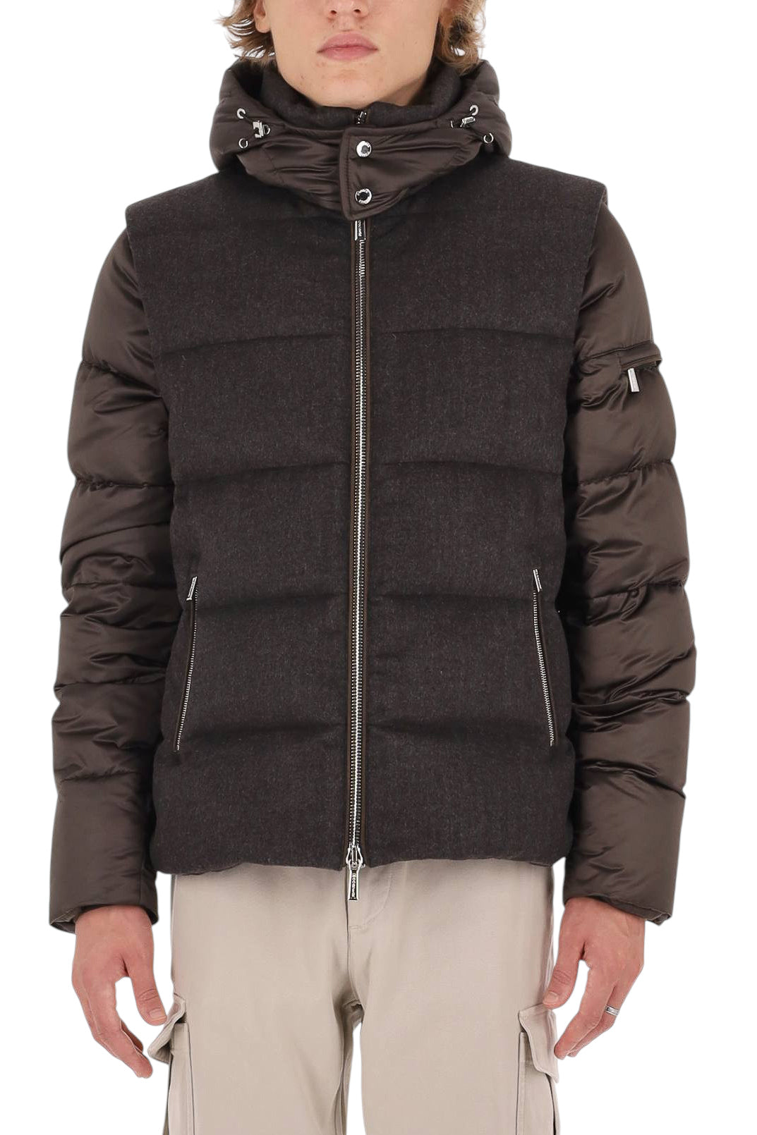 Moorer Bomber bimateriale lana+nylon mod. Casciano-SE9 CASCIANO SE9 U0202