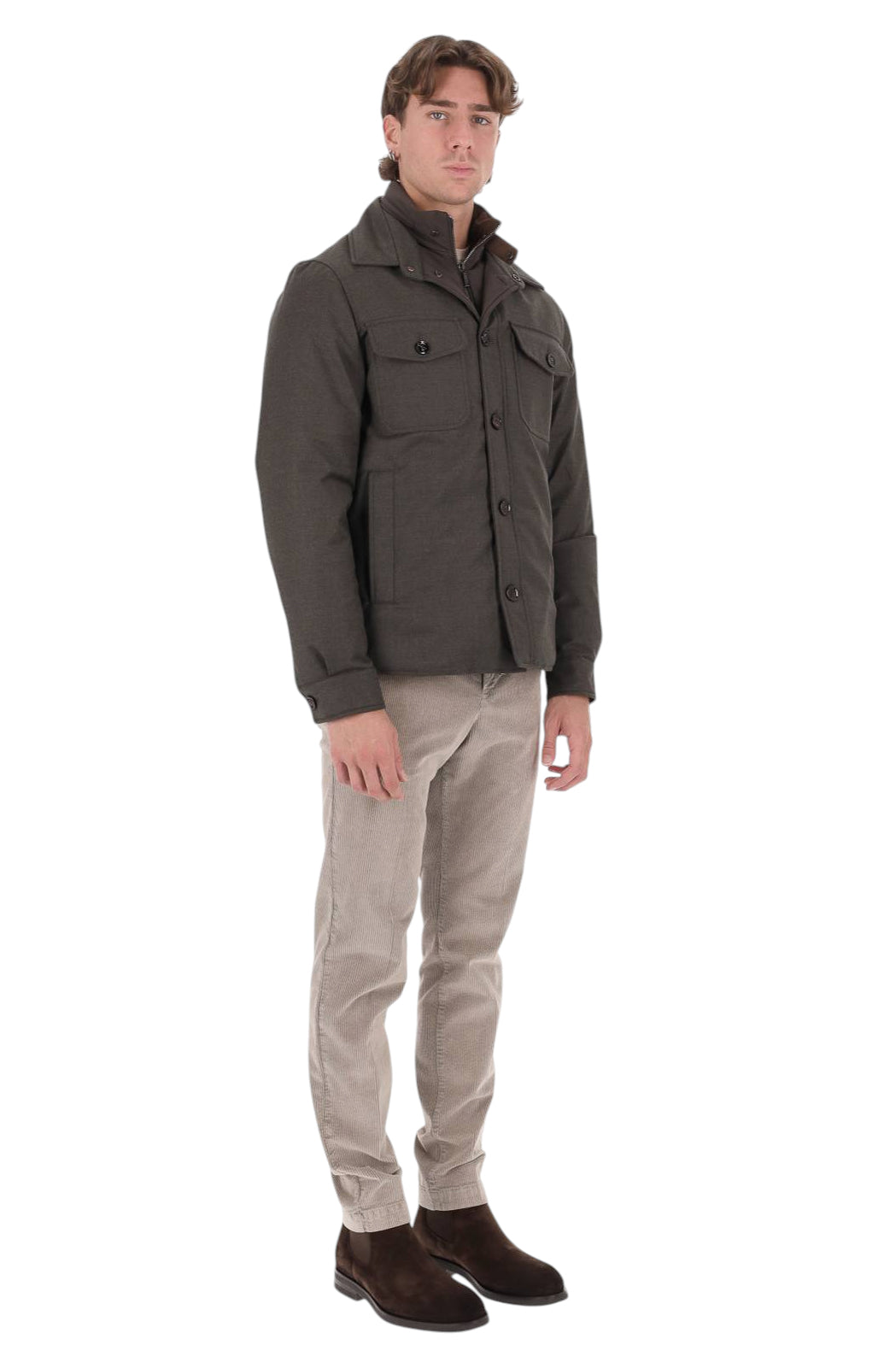 Moorer Giubbotto-overshirt Dasson-LL in flanella di lana vergine e cashmere DASSON LL U0311