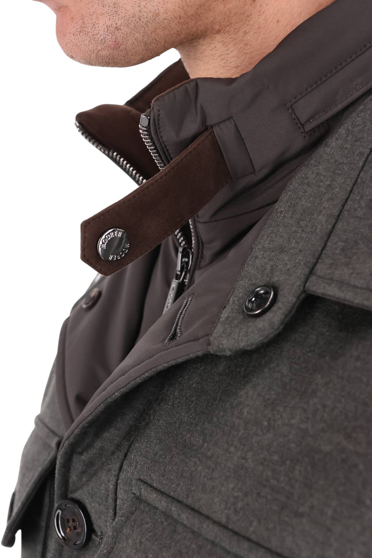 Moorer Giubbotto-overshirt Dasson-LL in flanella di lana vergine e cashmere DASSON LL U0311