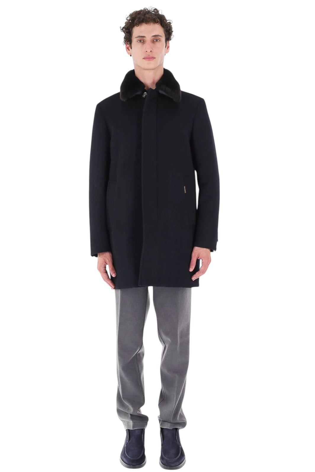 Moorer Cappotto con collo in pelliccia Simmons-LE SIMMONS LE U0497