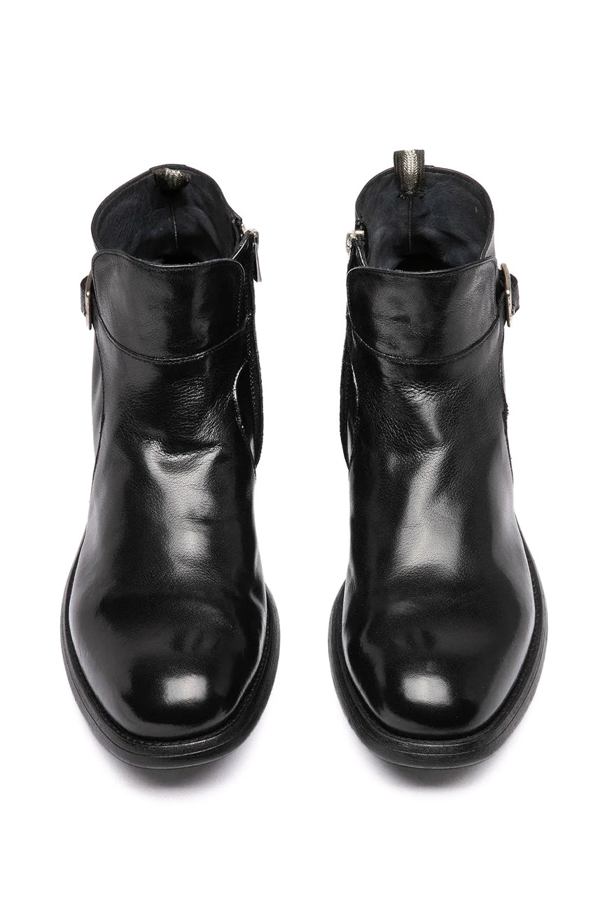 Officine Creative Stivaletto Chronicle in pelle con fibbia OCUCHRO068IGNIS1000 NERO