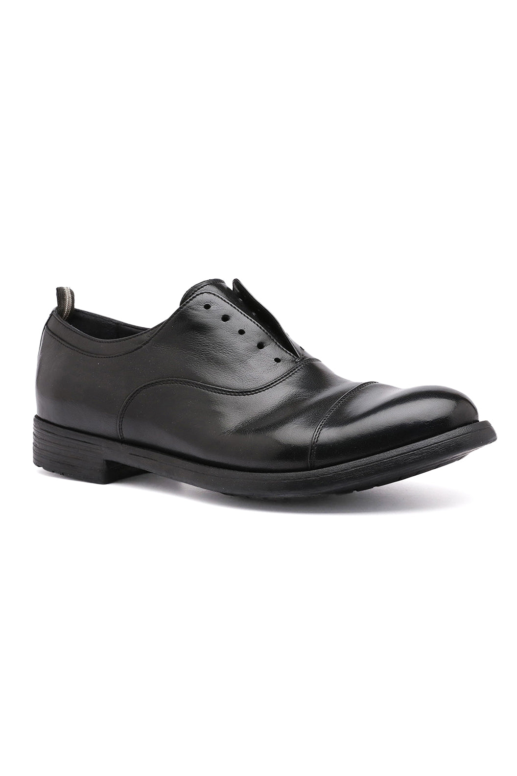 Officine Creative Scarpa stringata in pelle delavé OCUHIVE004IGNIS1000 NERO